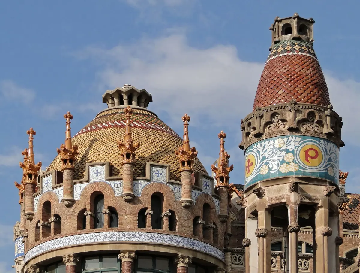 Domes and towers of the Hospital de Sant Pau